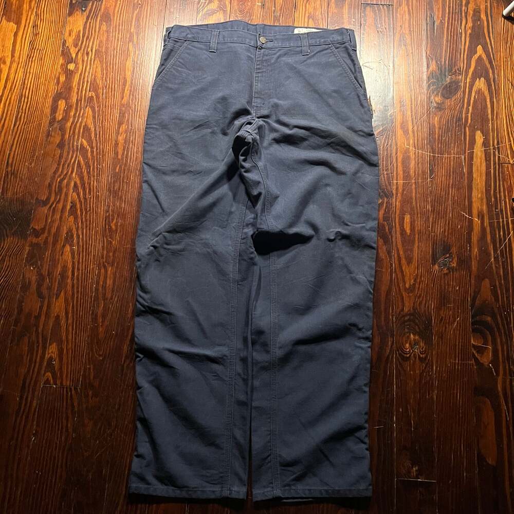 Carhartt 38 BAGGY FIT Workwear Carpenter Pants Gray Straight Leg